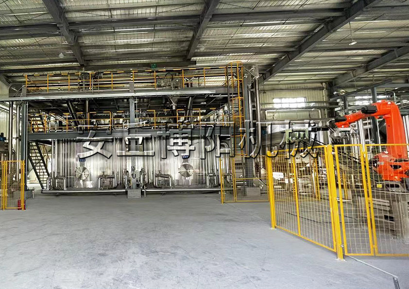 機(jī)器人拆垛機(jī)+無(wú)塵自動(dòng)拆包機(jī)+管鏈輸送機(jī)投料線 