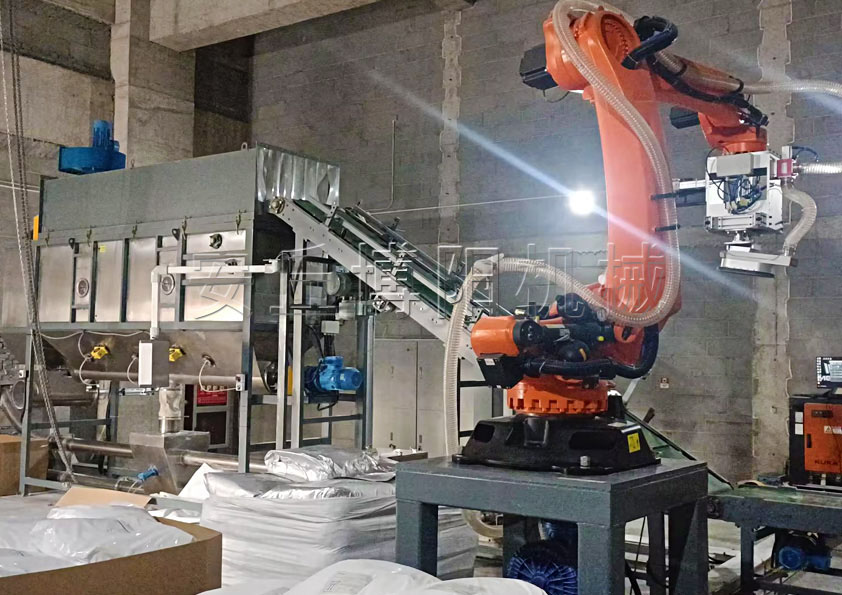 PVC粉自動(dòng)拆包機(jī)械手特點(diǎn) 全自動(dòng)拆包機(jī)器人應(yīng)用廣泛